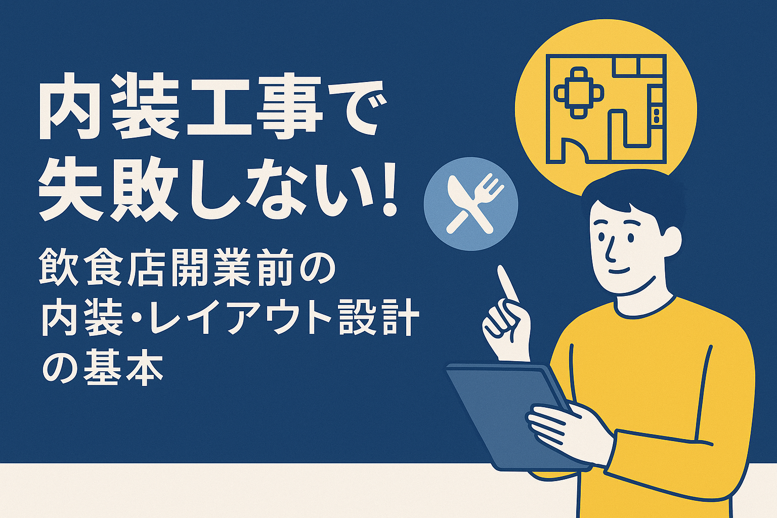 内装工事で失敗しない！飲食店開業前の内装・レイアウト設計の基本の画像
