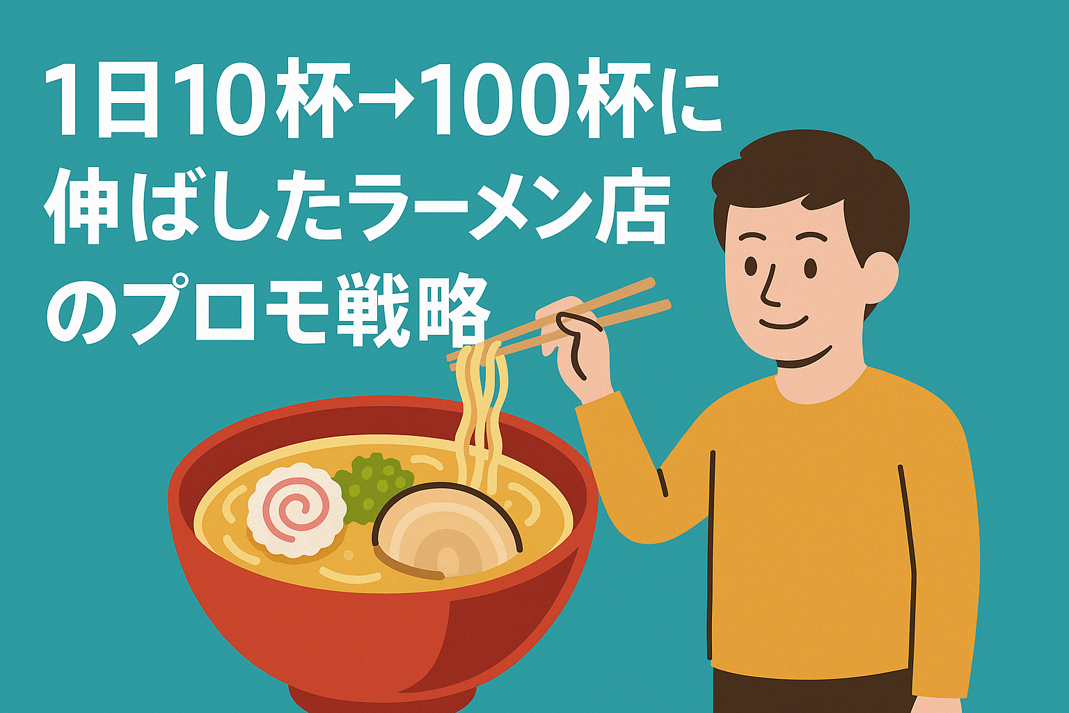 1日10杯→100杯に伸ばしたラーメン店のプロモ戦略の画像