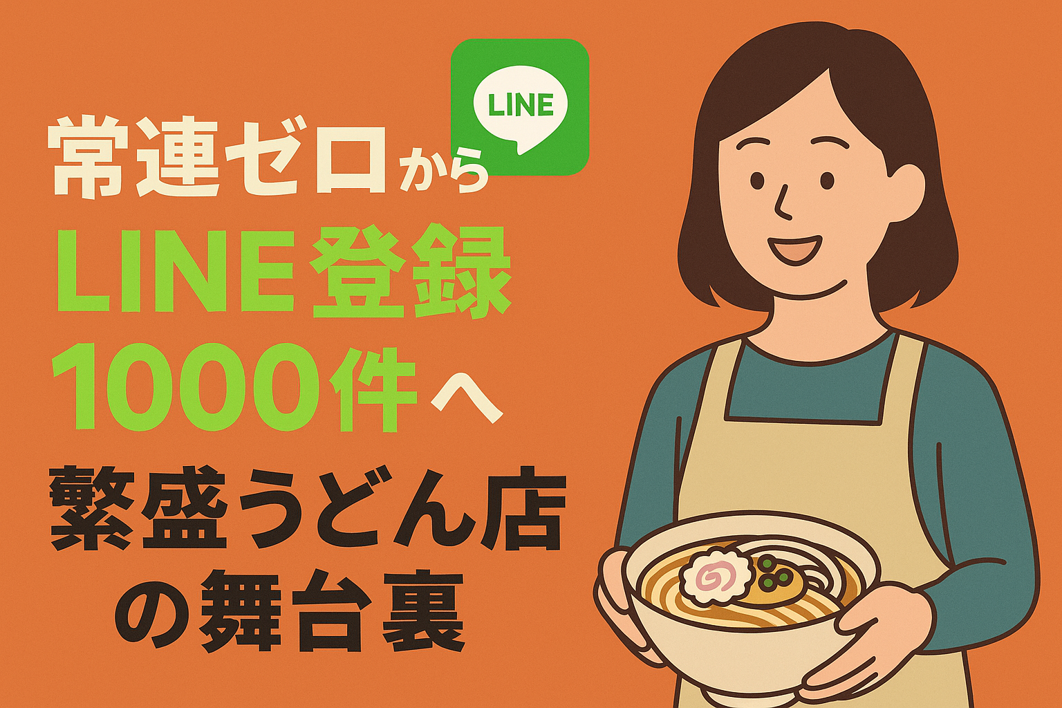 常連ゼロからLINE登録1000件へ｜繁盛うどん店の舞台裏の画像