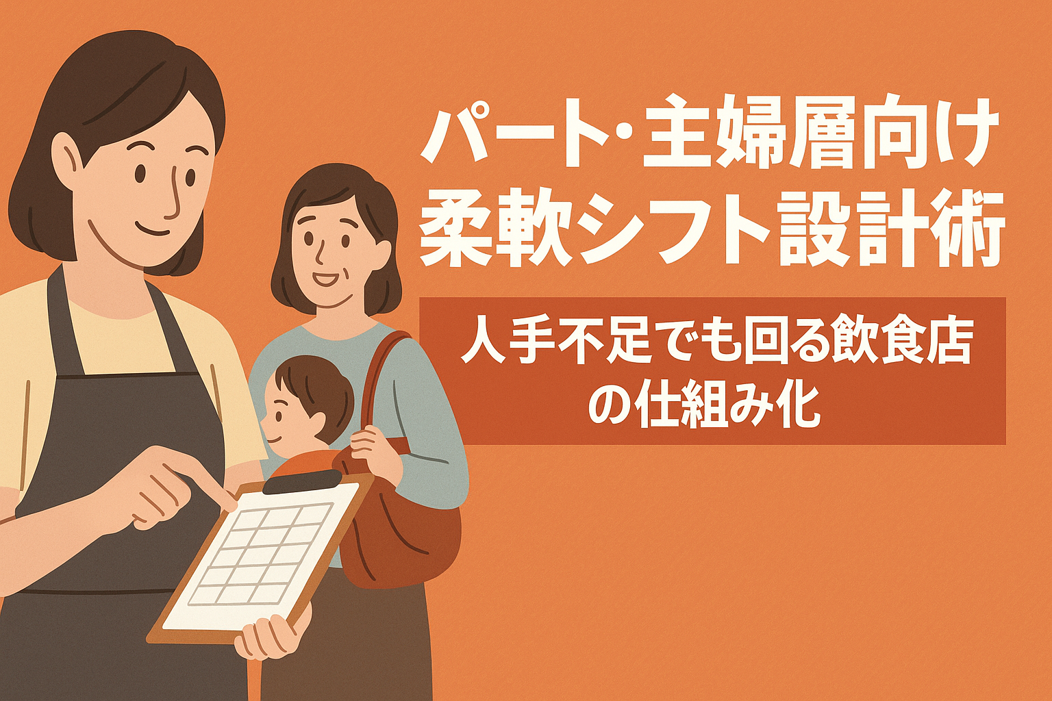 パート・主婦層向け柔軟シフト設計術｜人手不足でも回る飲食店の仕組み化の画像