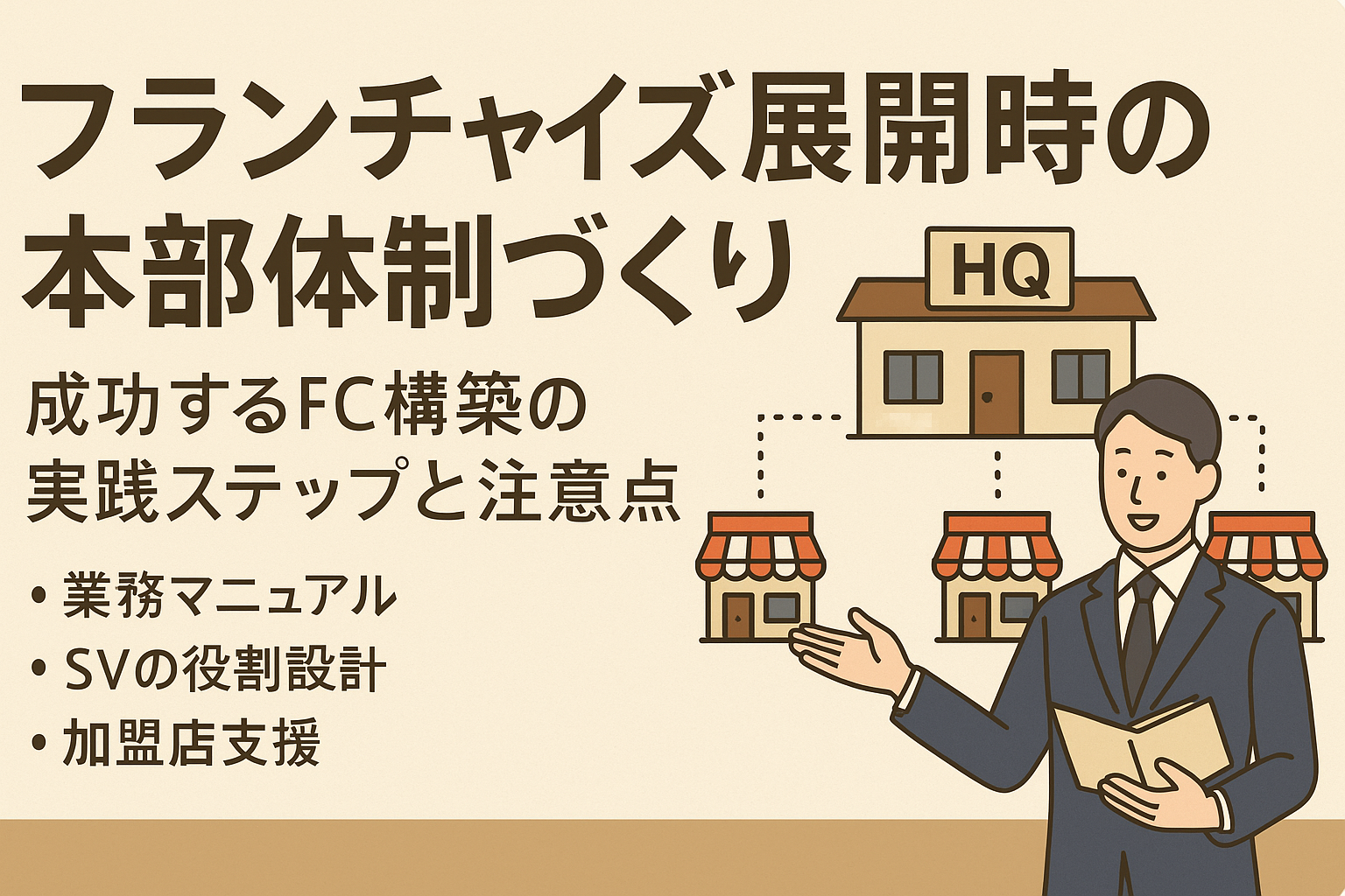 フランチャイズ展開時の本部体制づくり｜成功するFC構築の実践ステップと注意点の画像