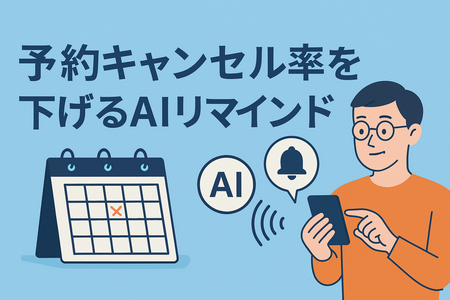 予約キャンセル率を下げるAIリマインド術の画像