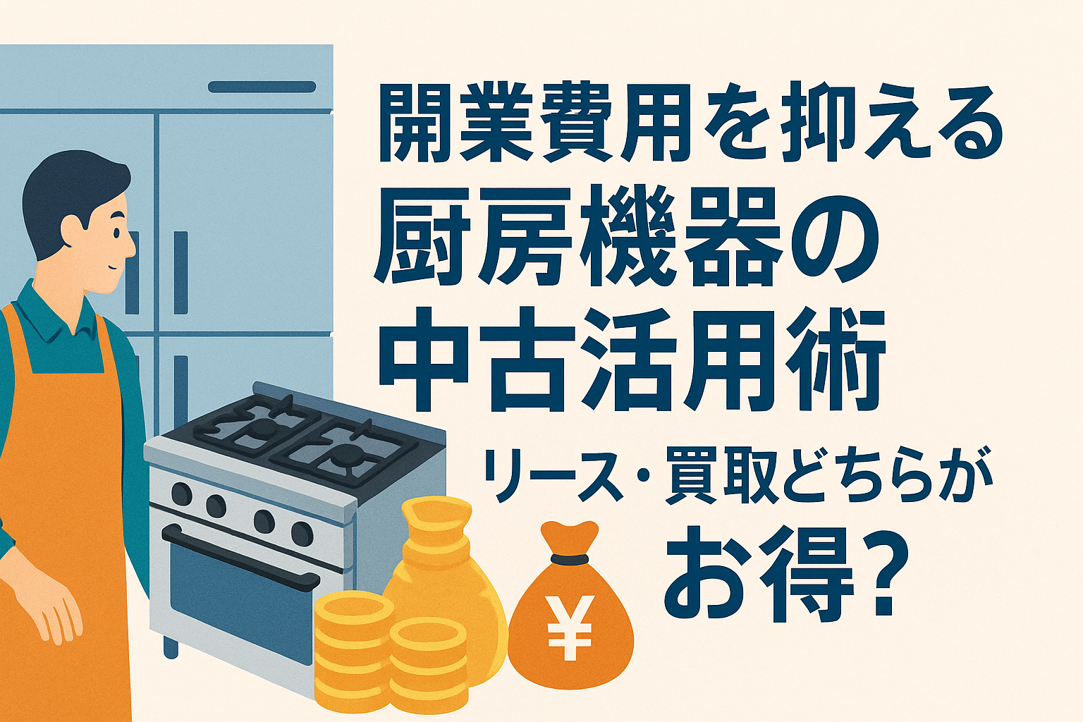 開業費用を抑える厨房機器の中古活用術｜リース・買取どちらがお得？の画像