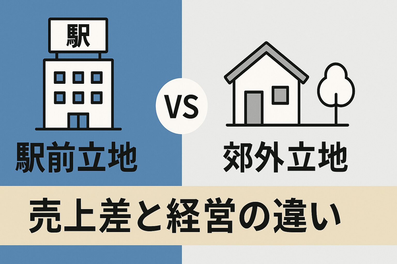 【立地戦略の教科書】駅前立地 vs 郊外立地、売上と経営はここまで違う！自店に合うのはどっち？の画像