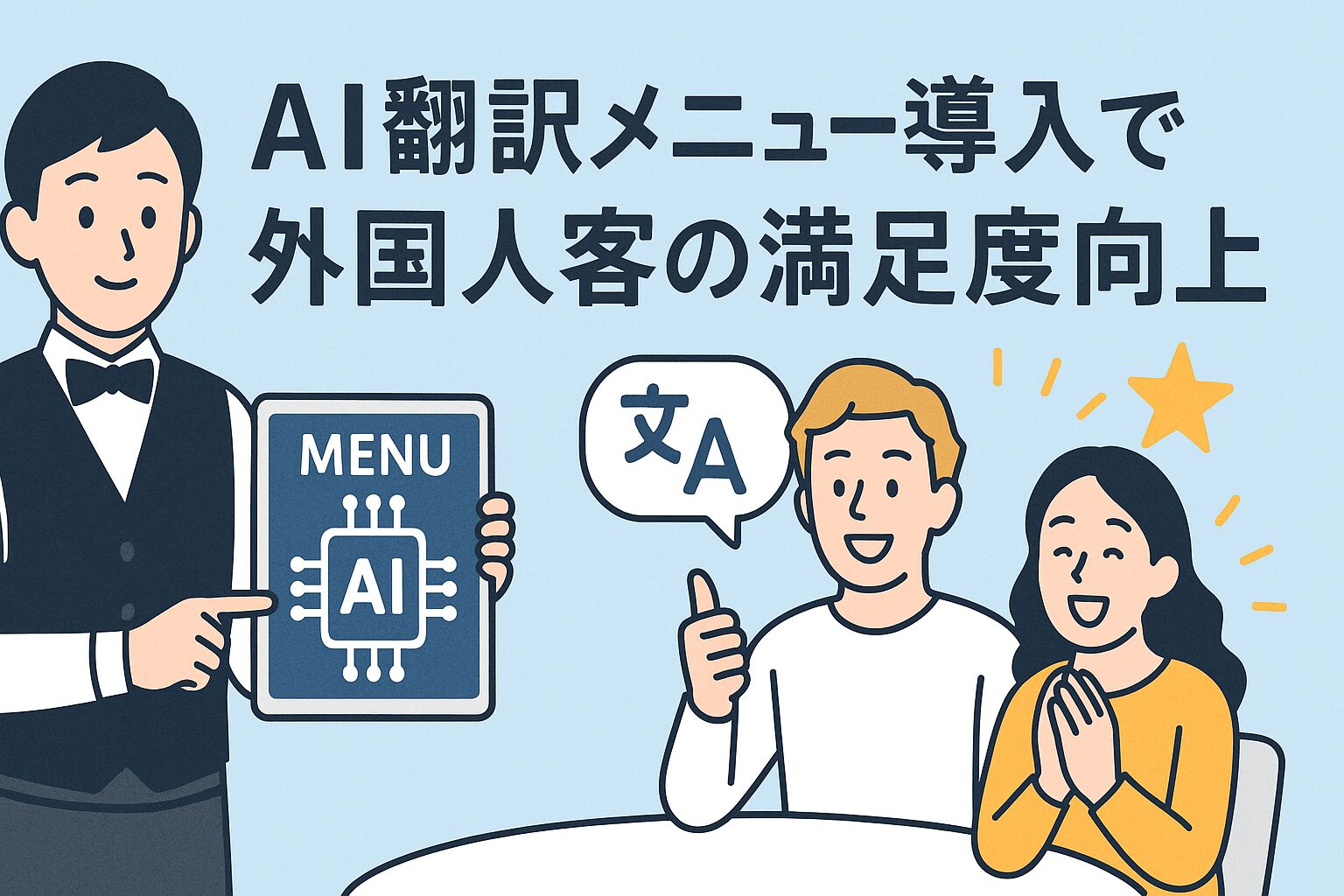 「言葉の壁」をなくすおもてなし。AI翻訳メニュー導入で外国人客の満足度を向上させる方法【2025年最新版】の画像