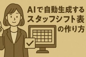【脱・店長業務】シフト作成時間は「5分」で終わる。AI自動生成で人件費削減とスタッフ満足度を上げる方法