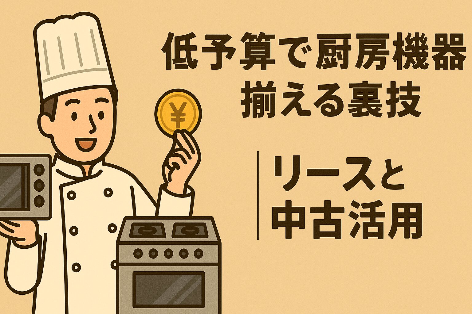 飲食店の厨房機器を安く揃える!中古・リース・レンタルの賢い使い分けと節約術